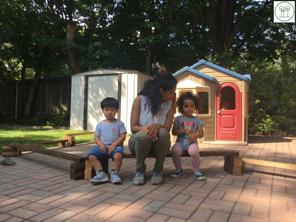 Chatting in the yard!