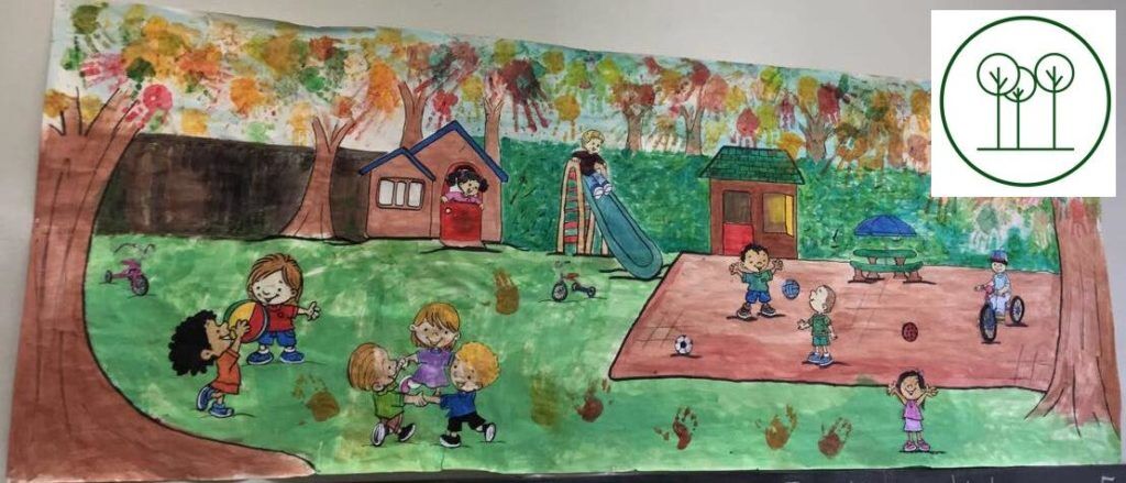 We painted our back yard!