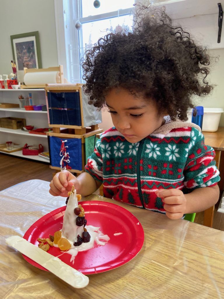 Pyjama Day, Christmas Cone Decorating, Learning Tree Montessori.